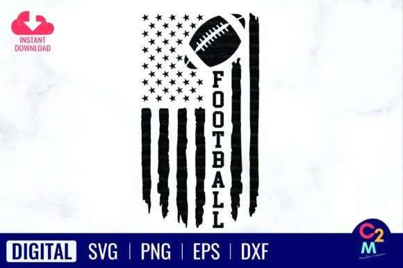 Football American Flag SVG: Graphics for Bold T-Shirt Designs