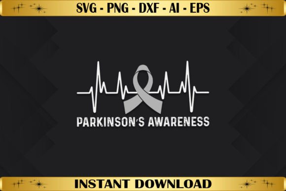Parkinson’s Disease Awareness Heartbeat Graphics & T-Shirt Designs
