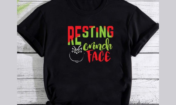 Resting Grinch Face Shirt: Graphics & T-Shirt Designs