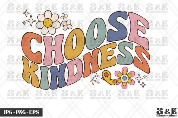 Retro Choose Kindness Teacher Councelor Graphics