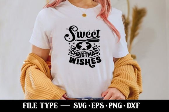 Sweet Christmas Wishes Graphics for T-Shirt Designs